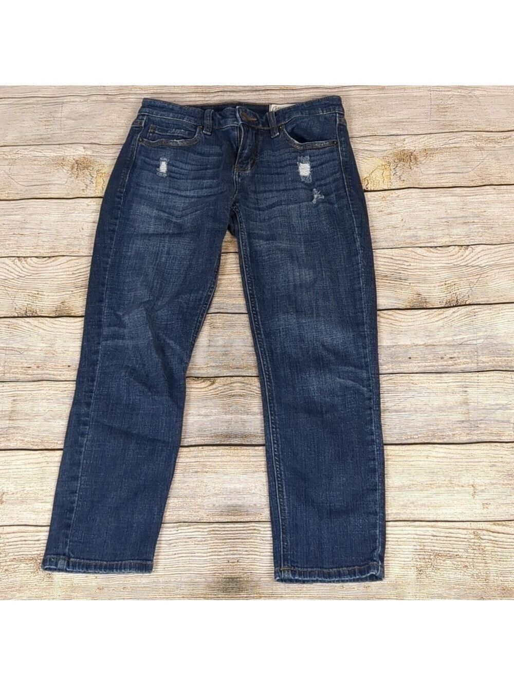 Cosmic blue love distressed jeans size 27